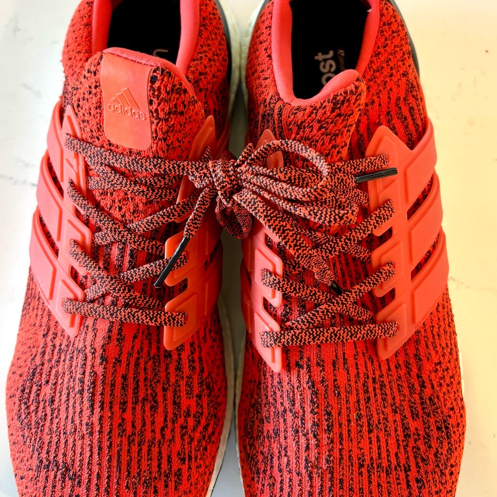Adidas Ultraboost 3.0 Red and Black Running Shoes Size 13